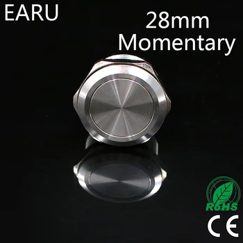 

28mm Metal Stainless Steel Waterproof Momentary Doorebll Horn Push Button Switch Car Auto Engine Start PC Power Start Self-reset