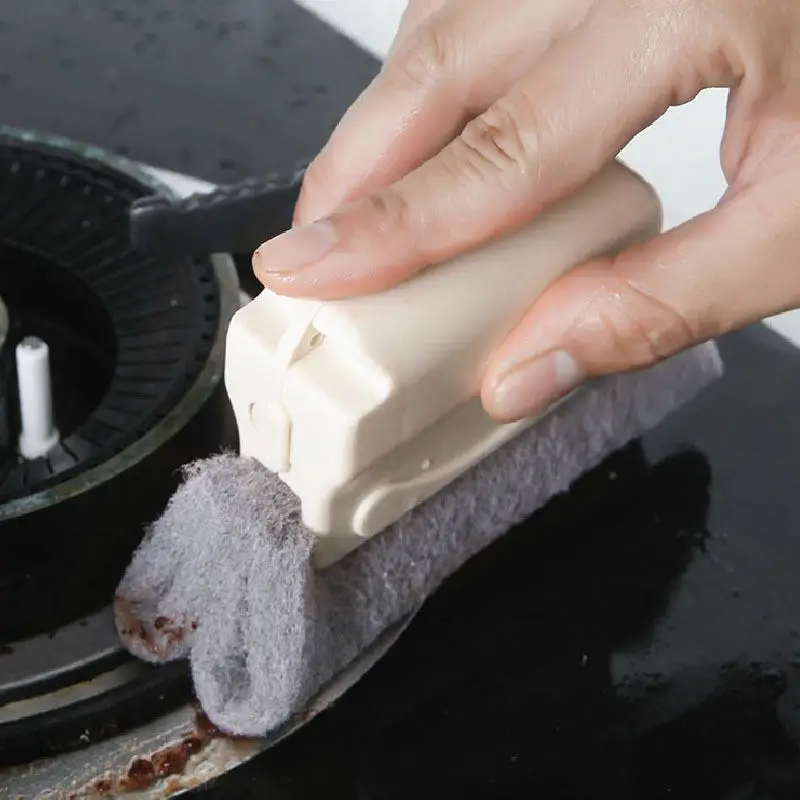 

DoreenBeads 1 PC 14*8.5 cm PP Scouring Pad Window Groove Cleaning Brush Kitchen Door Frame Dust BBQ Oil Cleaner Washable Tools