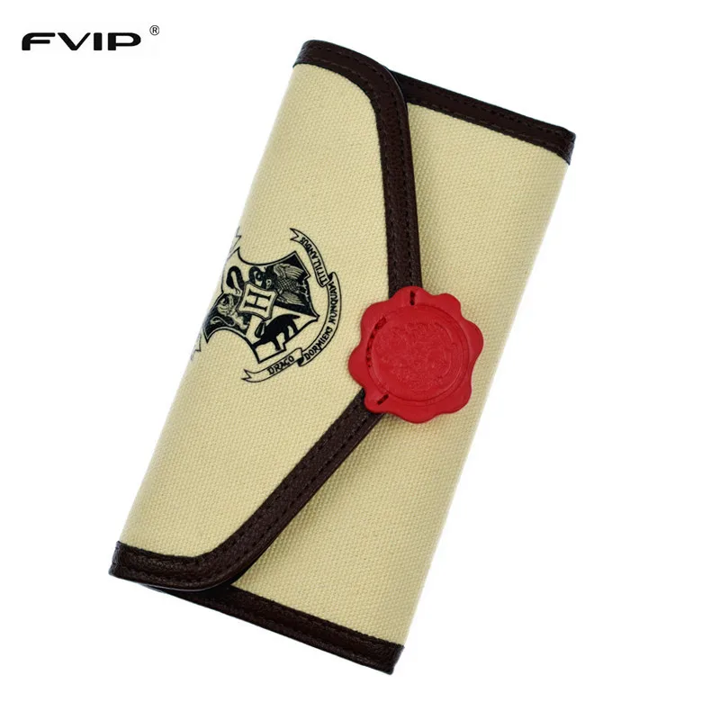 

FVIP Harry Potter Hogwarts Letter Flap Wallet Hasp Canvas Women Long Purse Harry Potter Envelope Wallets Drop Ship
