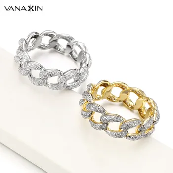 

Crystal Rings for Women Round Ring High Quality Trendy Engagement Jewelry Zircons Copper Ring Men Iced Out Shiny Rings