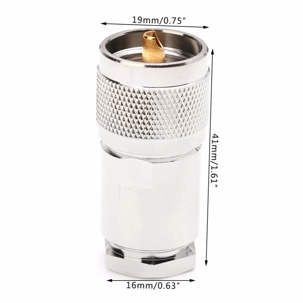 RF коаксиальный адаптер UHF штекер PL259 зажим RG8 RG165 RG213 LMR400 разъем 1AA300350|Соединители| |