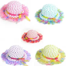 High QUality Straw Cap Baby Hats Children Jazz Cap Bucket Hat Sun Cap Summer Hat For Girls Boys Panama Hat Photography Props