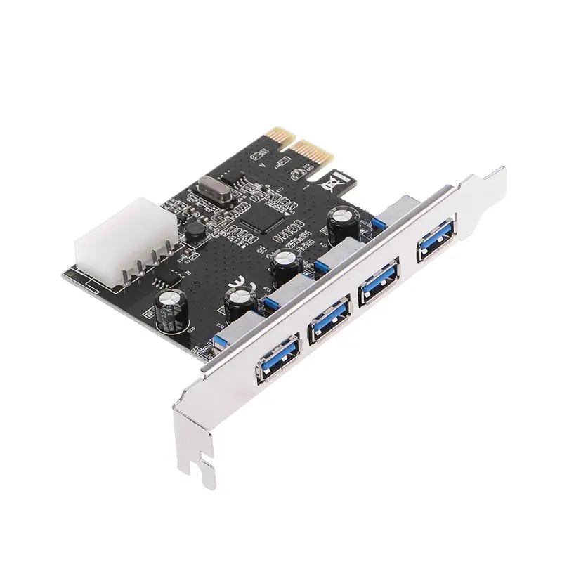 4 порта PCI-E к USB 3,0 концентратор PCI Express карта расширения адаптер 5 Гбит/с скорость для компонентов настольного компьютера