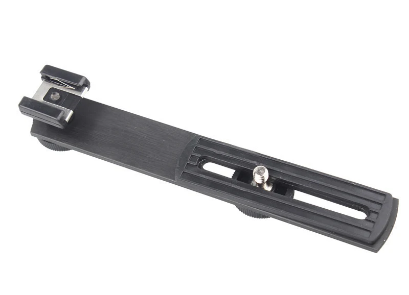 Metal Camera Flash Bracket Hot Shoe Arm Bracket Tripod Stand Holder for Camera Flashgun 14 Screw Hole DC Arms Mount (6)