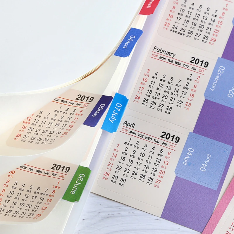 2 шт./упак.- календарь Симпатичный мини декоративные Стикеры s этикетка календарь органайзер для стикеров корейские канцелярские офисные Су