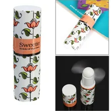 Portable Mini Handheld Fan Cooling Small Battery Power Coolerful Lipstick Shape Cooler Summer Cool Fan