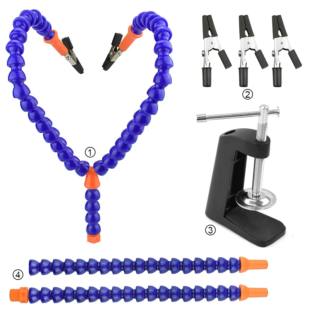 NEWACALOX Multi Soldering Helping Hand Third Hand Tool with 4PCS Flexible Arms Soldeirng Station Holder For PCB Welding Repair