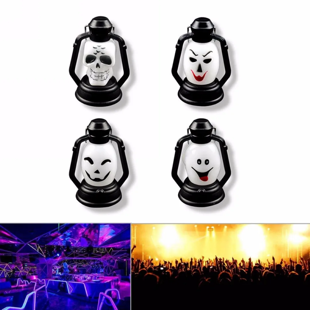 Colorful Flash Skull Grimace LED Night Light Lamp Lantern Halloween Props Toy  Newest