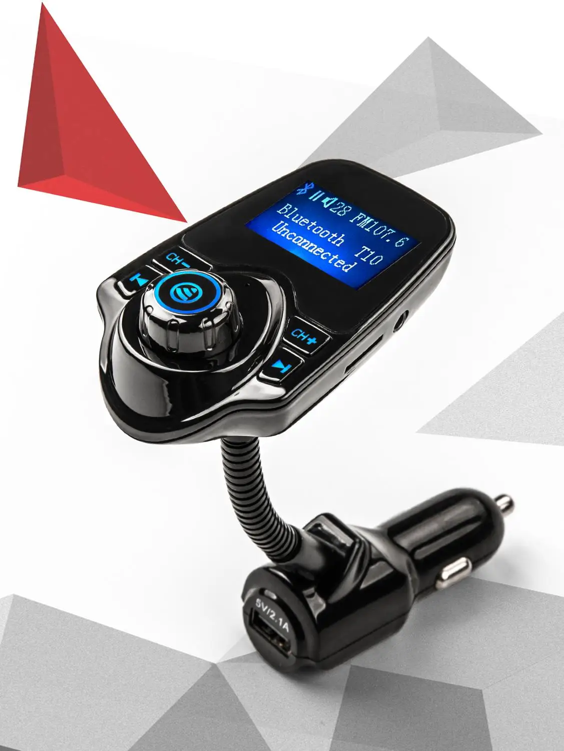 Car Bluetooth Hands Free Mp3 Player Fm Transmitter Car Wireless Mp3 Car