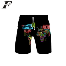 WORLD MAP 3d shorts men/women National plate country section pant men trend short pants men popular casual summer short