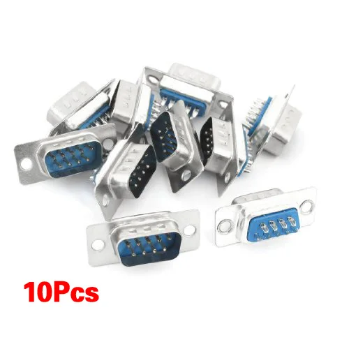 

New Style 10 Pcs Computer DB9 Male to Solder Type Female Adapter Connectors