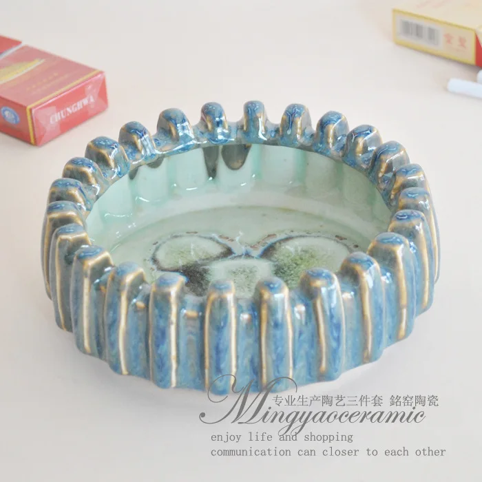 

Оптовая поставка, керамическая пепельница Jingdezhen, Перчаточная коробка, цилиндрическая пепельница для мусора 25513