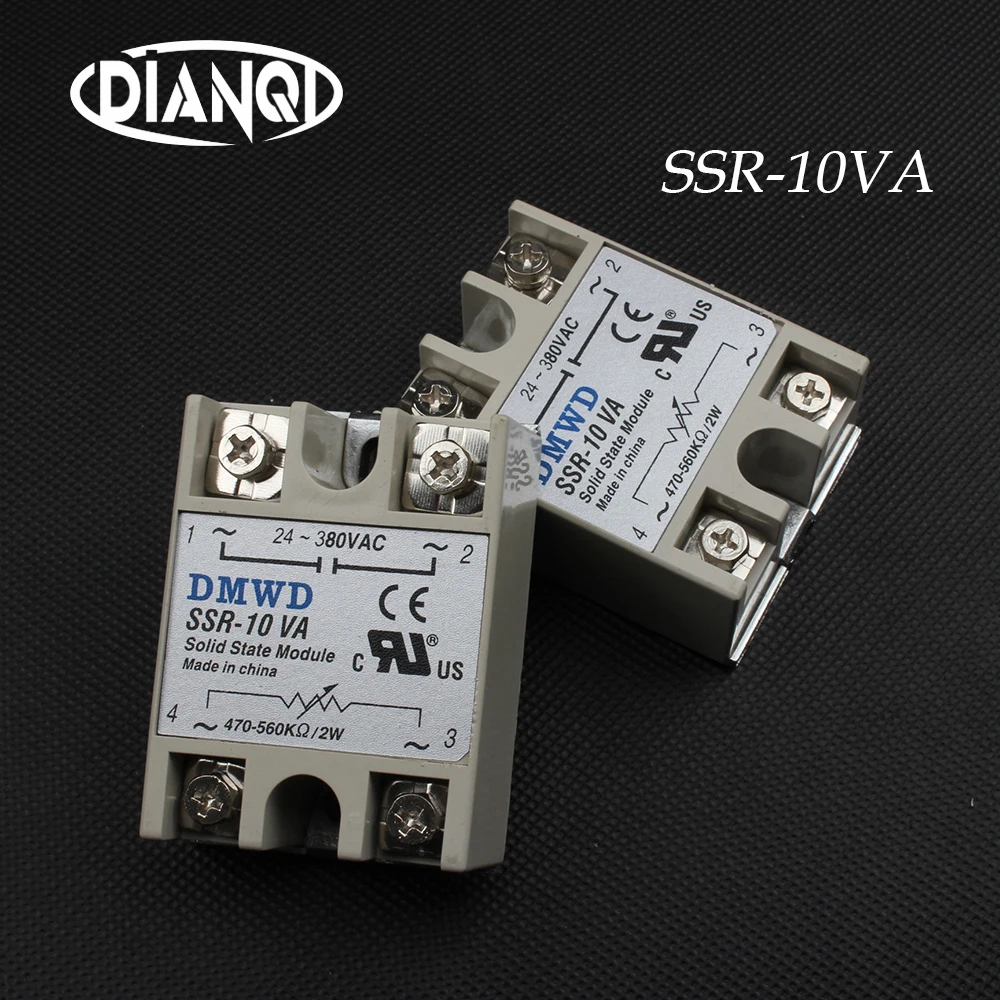 Твердотельные реле SSR-10VA 10А на самом деле 500K Ом до 24-380V AC SSR 10VA твердотельного