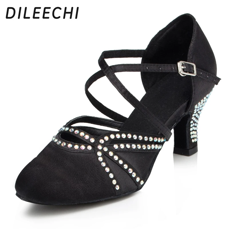 DILEECHI новые женские туфли для латиноамериканских/современных танцев с