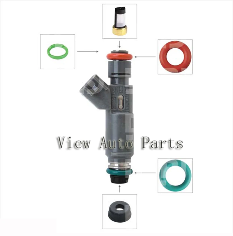 

10 sets For Ford Car Fuel Injector Repair & Service Kits Including Filter O-Rings Plastic Washer Plastic Cap VD-RK-0014
