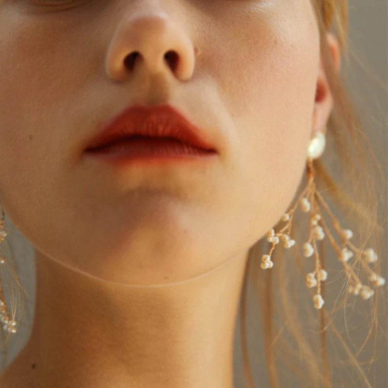 

Bohemian Branch Shape Women Dangle Earrings Imitation Pearl ZA Fairy Drop Earrings aretes de mujer modernos 2019 ET1145