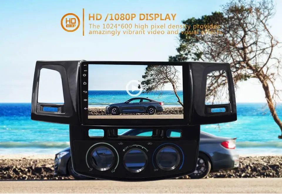 Flash Deal KiriNavi 2 din 9" Touch Screen Android Car Radio For Toyota Hilux 2012-2015 Multimedia GPS Navigation Player audio WIFI MP3 6