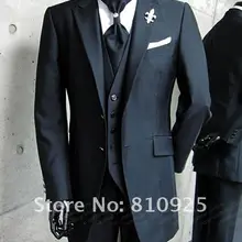 Длинный смокинг, облегающие костюмы для жениха, высокое качество,, черный, 3 предмета, портной