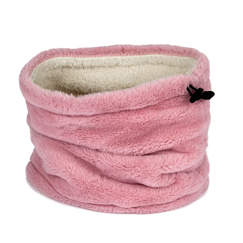 Men women universal wild thickening dual purpose hat imitation rabbit winter warm lady o neck collars girls wraps scarves