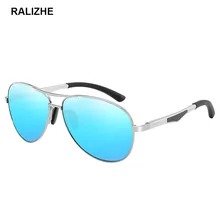RALIZHE Brand High Quality Designer Men Women Polarized Sunglasses Aviation Classic Metal Sun Glasses TAC Light Blue UV400 Lens RALIZHE Brand High Quality Designer Men Women Polarized Sunglasses Aviation Classic Metal Sun Glasses TAC Light Blue UV400 Lens