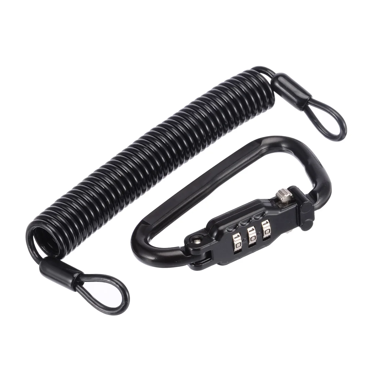 Treyues Universal Motorcycle Helmet Lock 999 Secret PIN Code Helmet Combination Lock 1.8M Braided Steel Cable