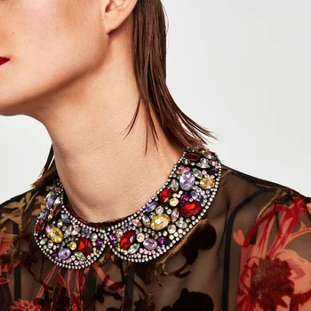 

Fashion Big Rhinestone Choker Bib Statement Crystal Luxury Chunky Collar Maxi jewelry Necklace Pendant