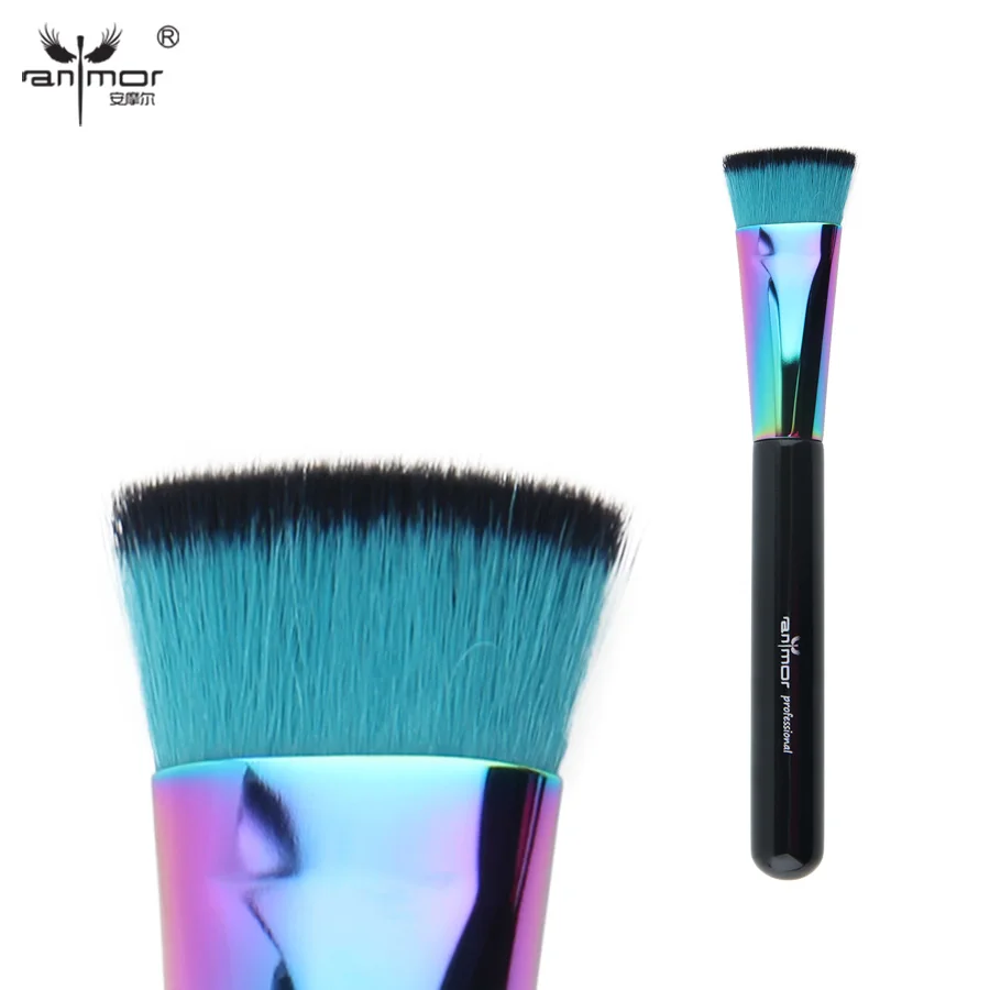Anmor Colorful Flat Brush Professional Makeup Brushes For ...
