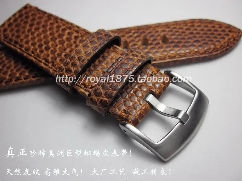 new design high quality Handmade vintage watchbands watch accessories Lizard skin watch band 22mm Universal watch strap