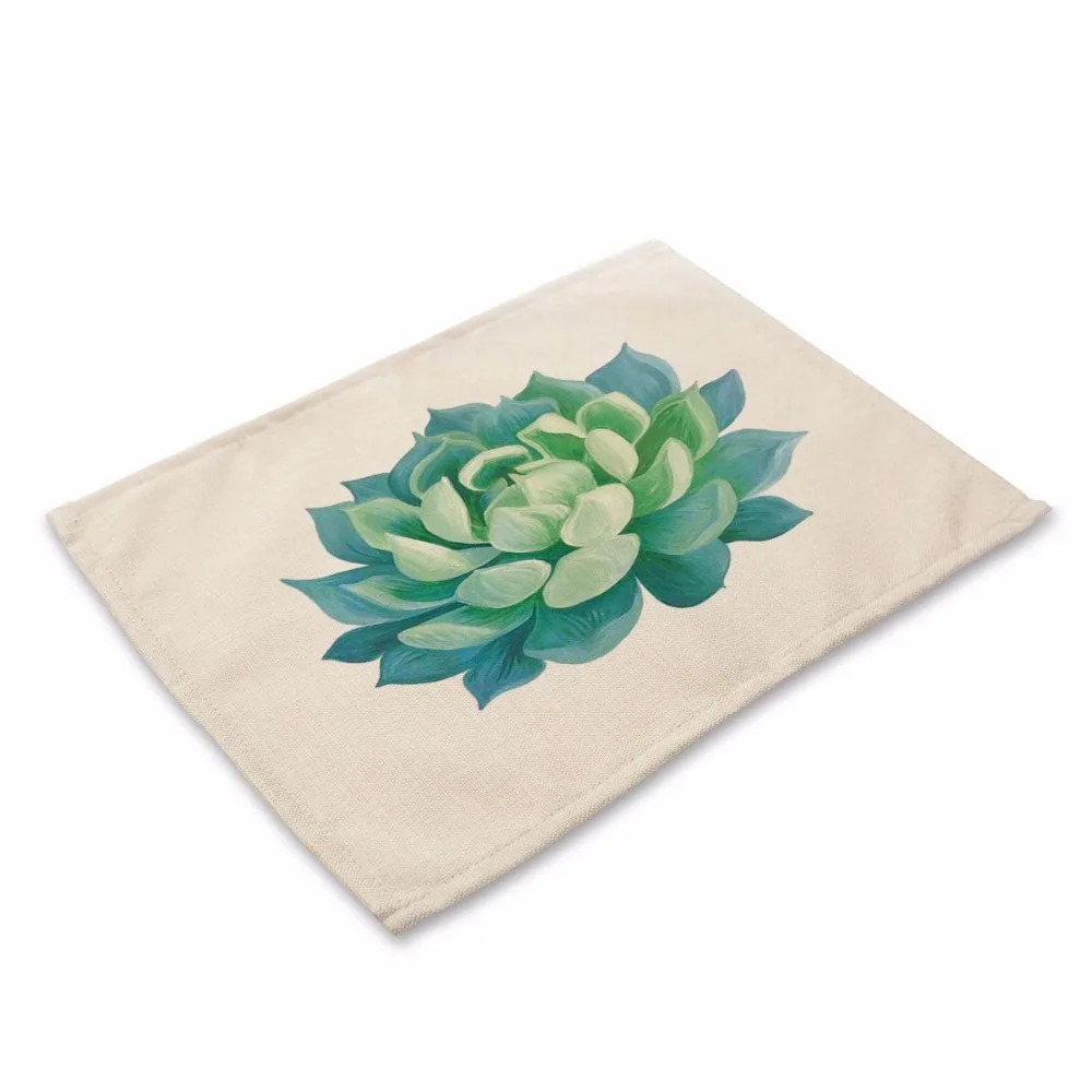 Simple Plants Pattern Table Mat Kitchen Decoration Placemat Table Napkin For Wedding Dining Accessories Table Mat