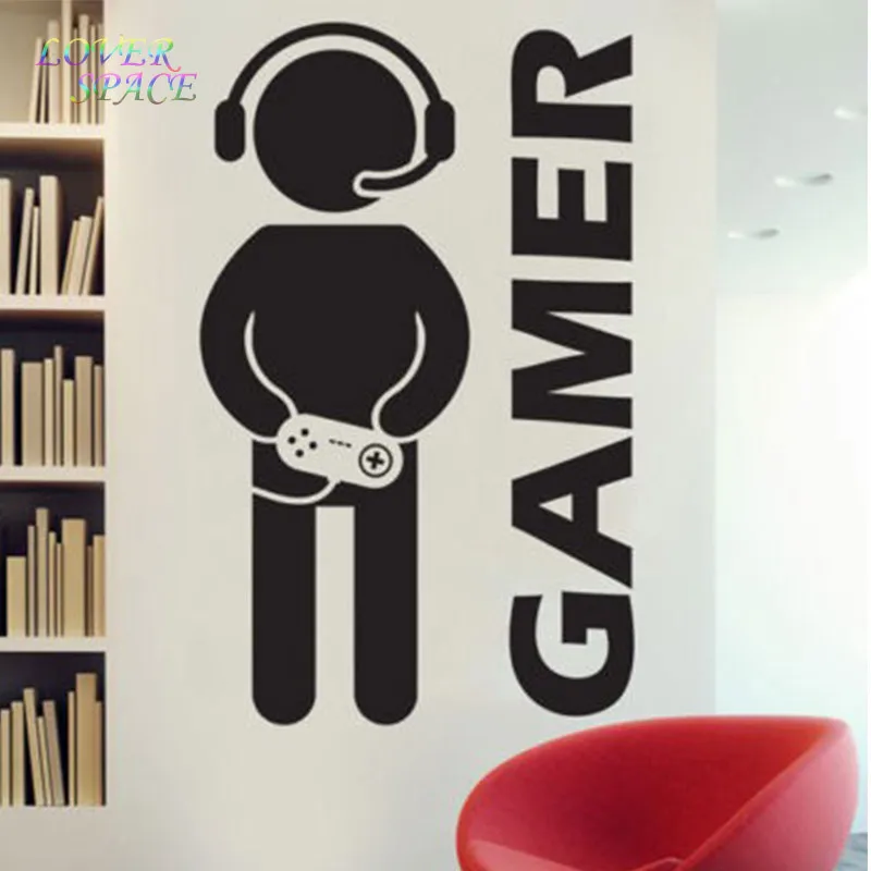 Nuevo Juego De Video Gamer Joystick Pared Calcomania Arte Hogar