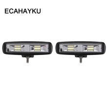 ECHAYAKU 2x Off road 24 W 6 pollici Auto Luce del Lavoro del LED Bar Faro SUV Rimorchio del Camion Wagon Pickup 4×4 Moto 12 V 24 V Lampada della Nebbia