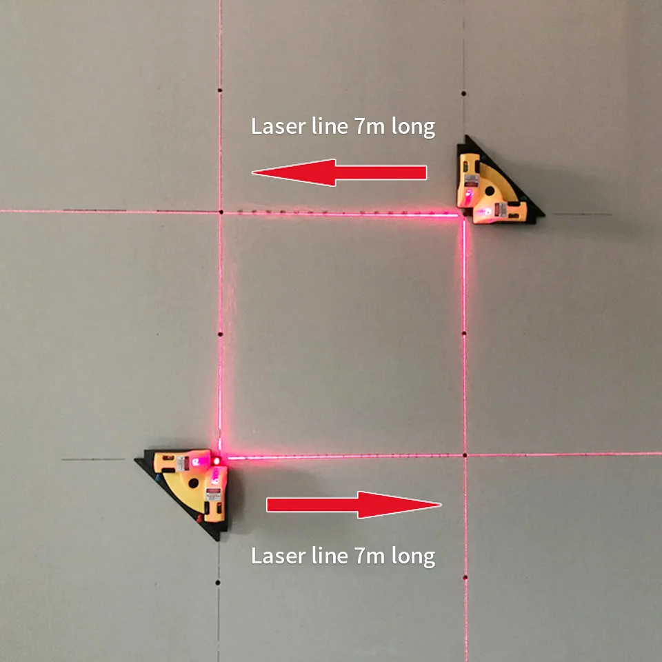 Мини лазерный уровень Горизонтальный Вертикальный линия инструмент правый угол плитка лазерный уровень 90 градусов Инфракрасный