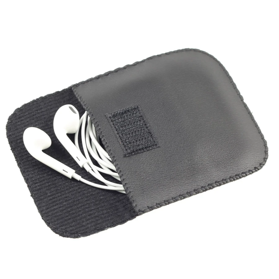 

PU Leather Earphone Bag Waterproof Headset Storage Bag Portable Carrying Case for Headphone Mini Pouch for earbuds