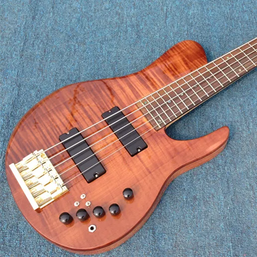 

Free shipping Starshine electric guitar Korean factory ASH body flamed maple top 5 strings the color can choose OEM