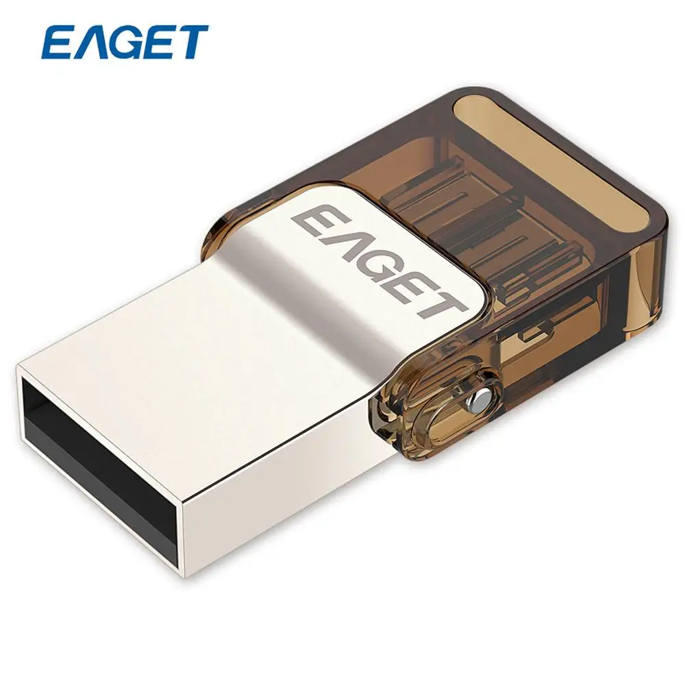 Eaget V9 OTG USB 2.0 Flash Drive 16 ГБ Металл Micro USB U флешки 32 ГБ мини флэш-диск накопитель для мобильного телефона портативных ПК