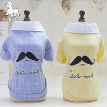 Мода весна, лето, домашний питомец, одежда для собак, милая хиппи с рисунком усов, хлопковая Футболка с изображением щенка, кошки, с черным галстуком-бабочкой