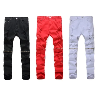 

1Pcs Solid color Stretch trousers Fashion Casual pants Men's jeans