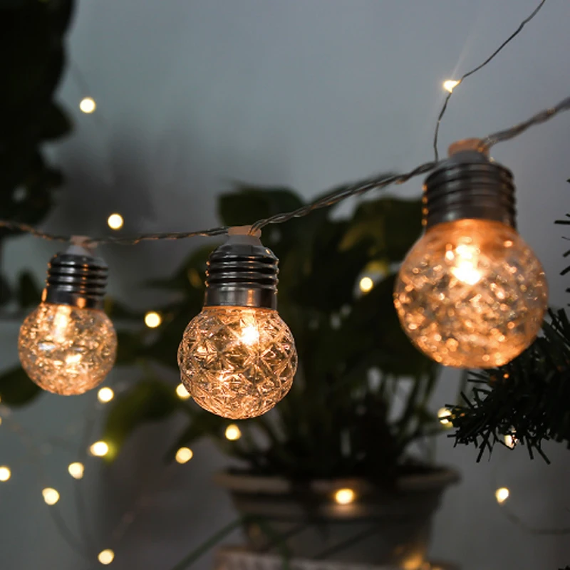 Luzes de Fadas Luzes da Corda ao ar Livre à Prova Energia da Lâmpada String Guirlandas Solares Jardim Natal Decorativo Solar Dwaterproof Água Led 10 Lâmpadas solares