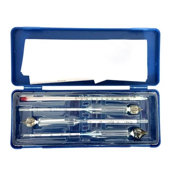 

DANIU 4Pcs / Set Alcohol Meter Glass Float Gauge Densitometer Alcohol Liquid Meter Hydrometer Alcoholmeter Wine Tester