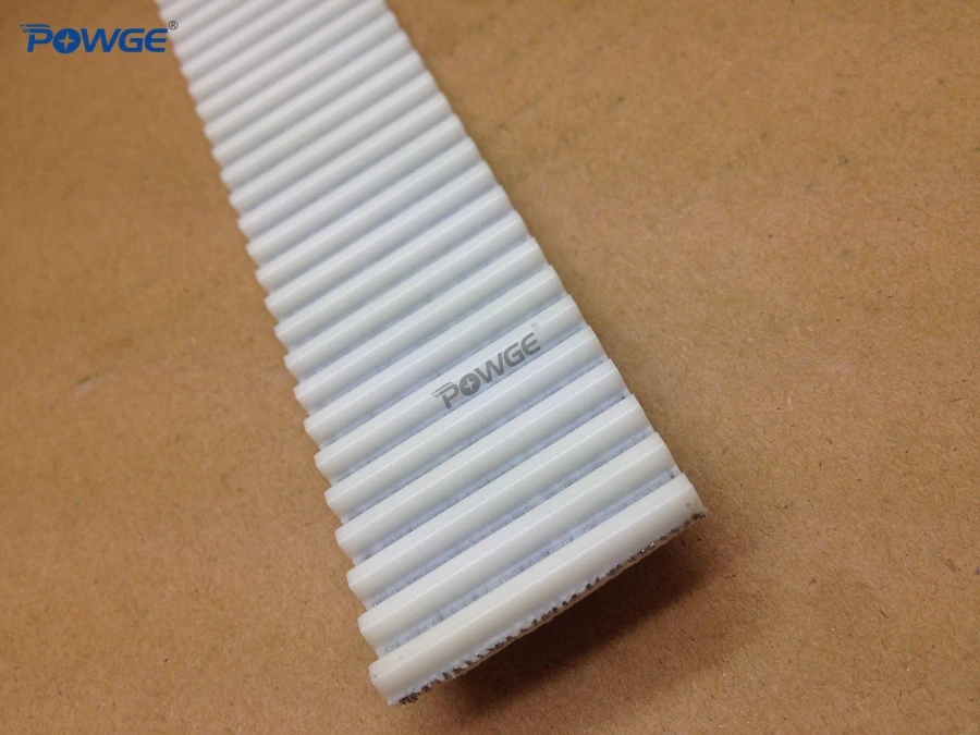 POWGE Arc PU белый STD STS S5M открытый ремень ГРМ 15mm Ширина 10/15/20/25/30/50 мм полиуретан сталь