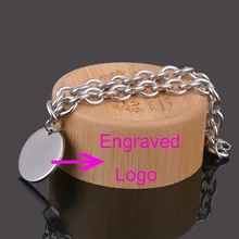 Деревяный гребень для волос гравированный звено цепи браслет персонализированные Сделать гравировкой 316L нержавеющая сталь подарок украшения с гравировкой