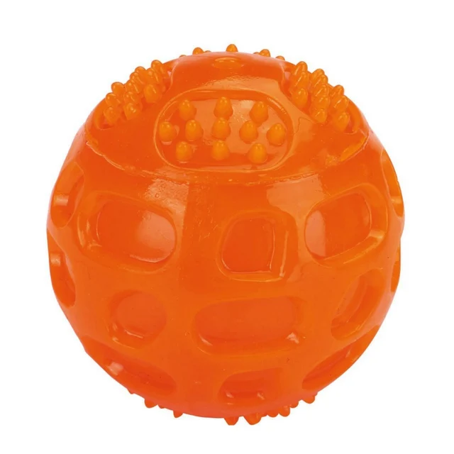 Pet Dog Toys Molar Bite-resistant Ball Dog Toy Interactive Rubber Chew Toys Squeak Training Durable Playing Balls For Dogs 1