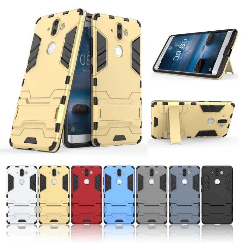 Cellphone Holder Guard Shell for Nokia 9 Case Covers Kickstand Anti Knock Covers Phone Bags Cases for Nokia 9 Nokia9 Cellphone Holder Guard Shell for Nokia 9 Case Covers Kickstand Anti Knock Covers Phone Bags Cases for Nokia 9 Nokia9