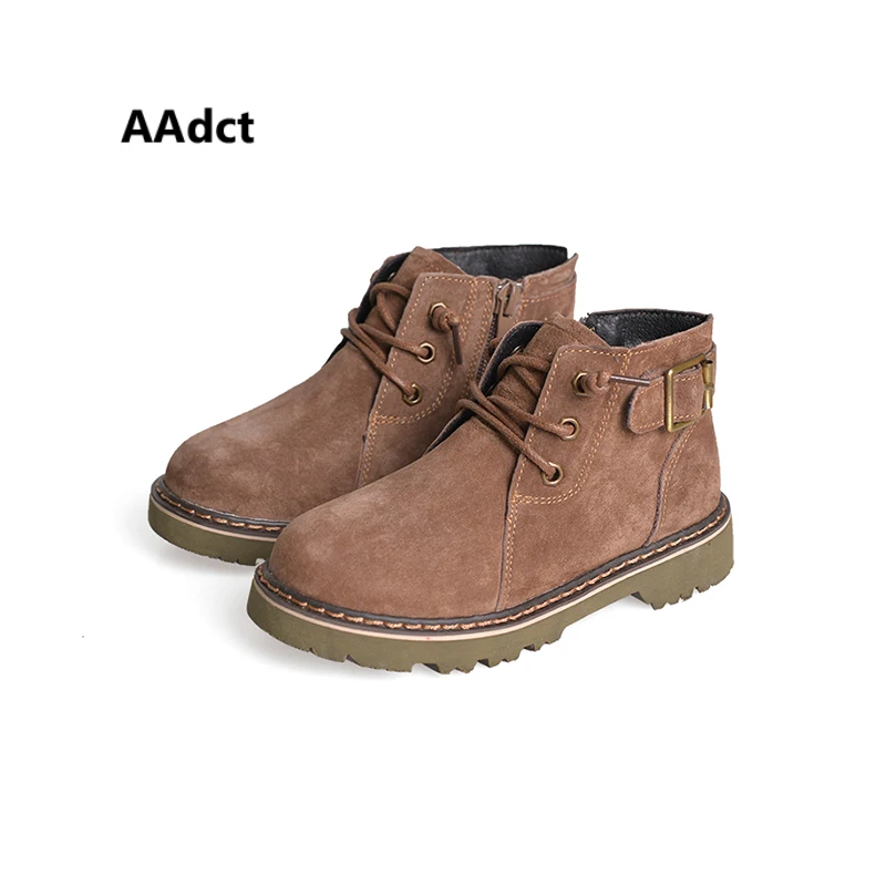 

AAdct New children's leather Martin boots for boys and girls 2018 spring and autumn fashion kids boots