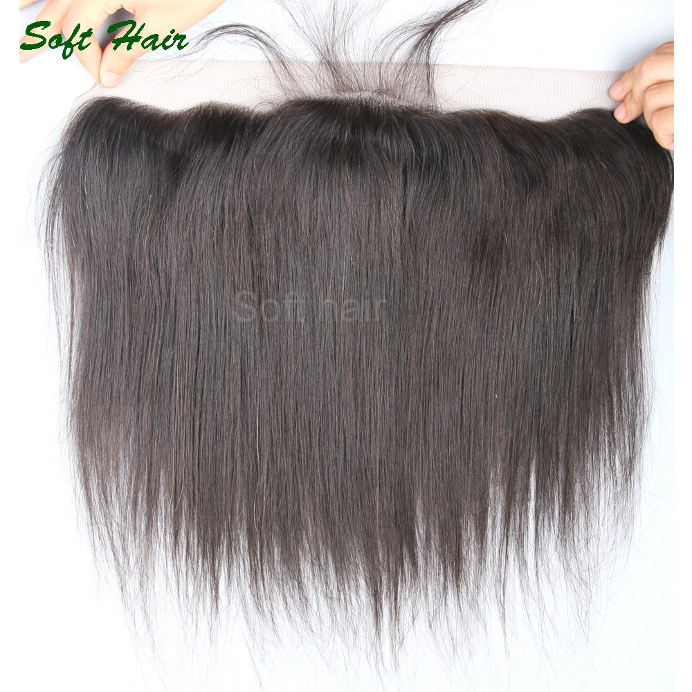 

Natural Black Color Lace Frontal Closure Unprocessed Indian Virgin Straight Hair Lace Frontal Closure With Baby Hair