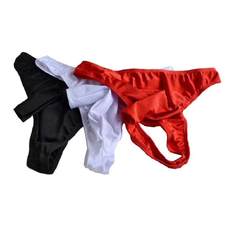 Men's Sexy Thongs And G-strings Male Guttocks Panties With Opening Penis Pocket ZJH083