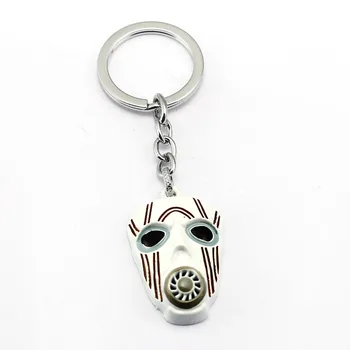 

12pcs/lot Hot Game Borderlands 2 Keychain gas mask Key Ring Holder Chaveiro Key Chain 2018 Newest Fashion Jewelry