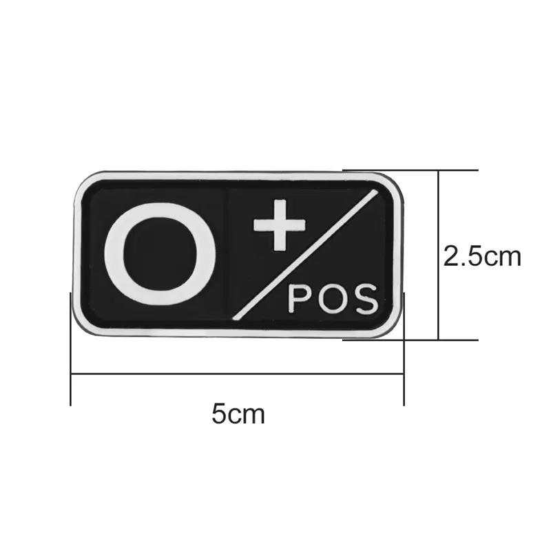 3D ПВХ A+ B+ AB+ O+ Положительный POS A-B-AB-O-отрицательный NEG Тип крови группа патч тактический боевой патчи военные резиновые значки