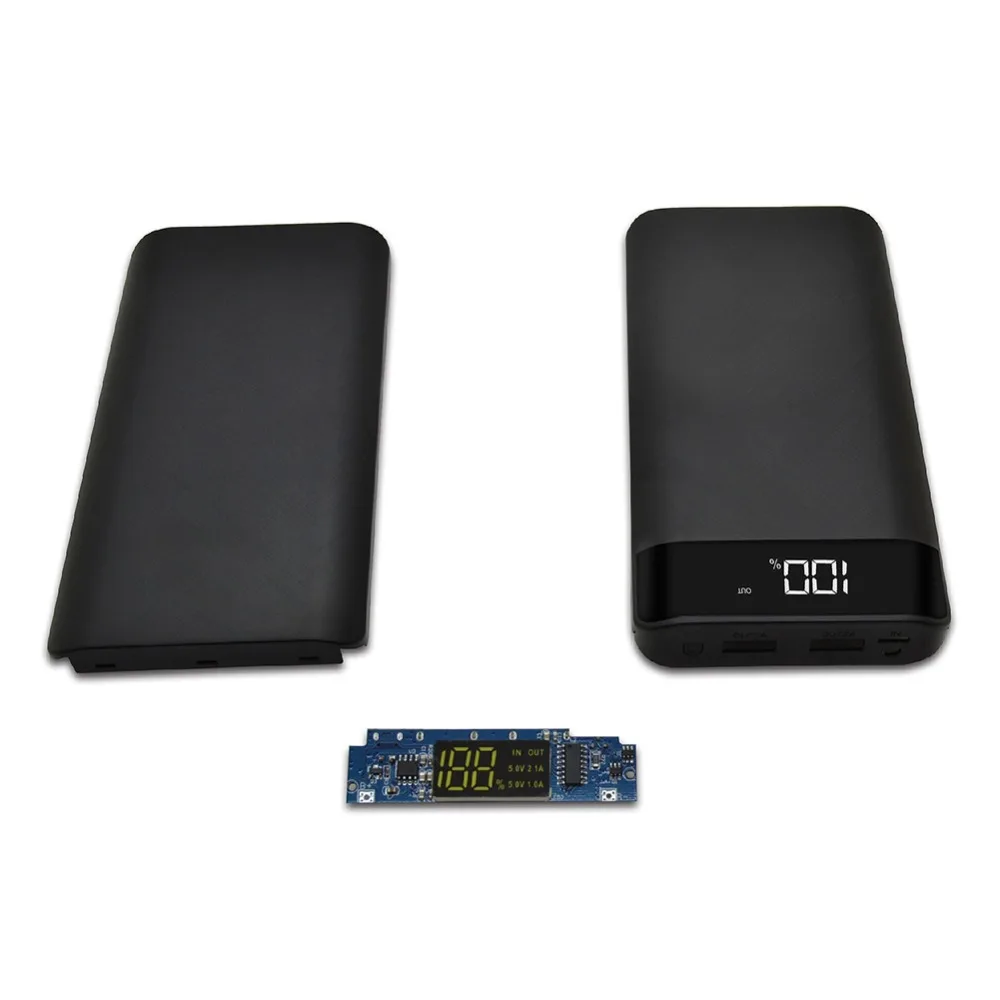 Портативный внешний аккумулятор с двумя USB портами и ЖК дисплеем 8x18650 5 В 2 А| |