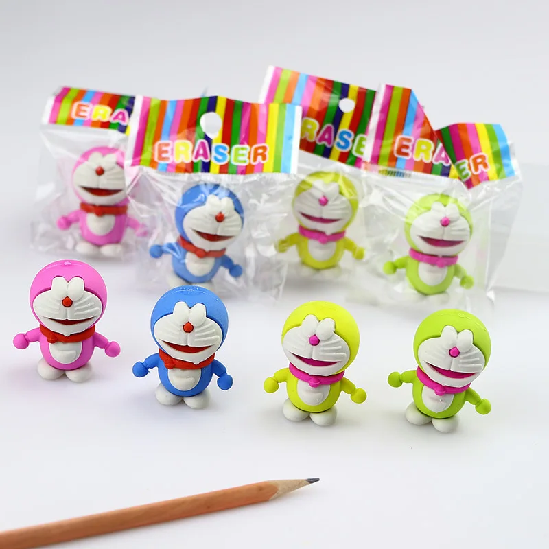 2018 Creative Cartoon Doraemon Candy Color Novelty Eraser Rubber